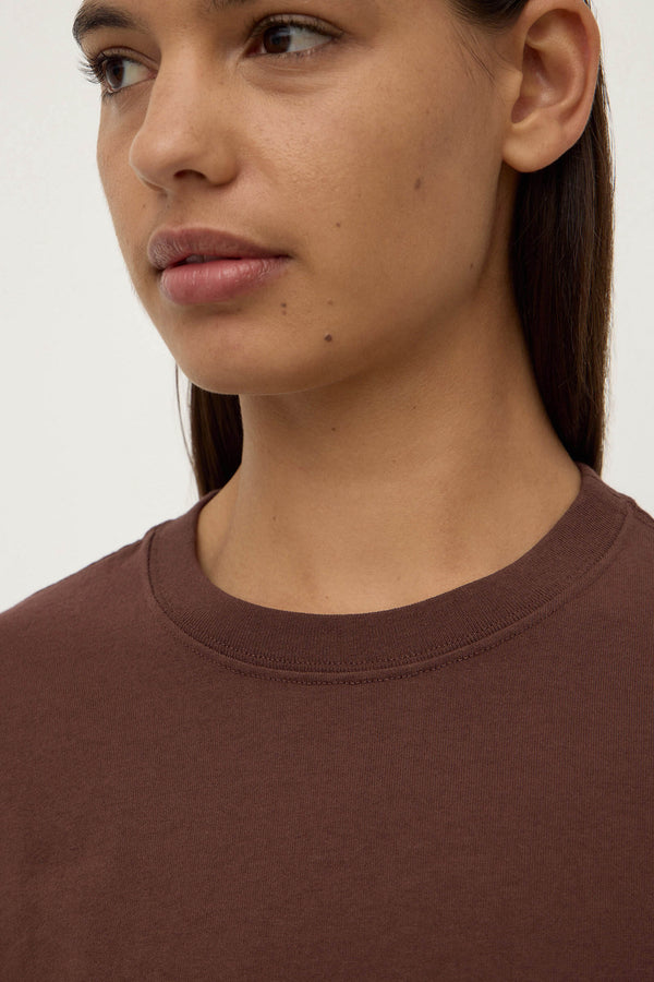 Womens Organic Base Tee Espresso-5