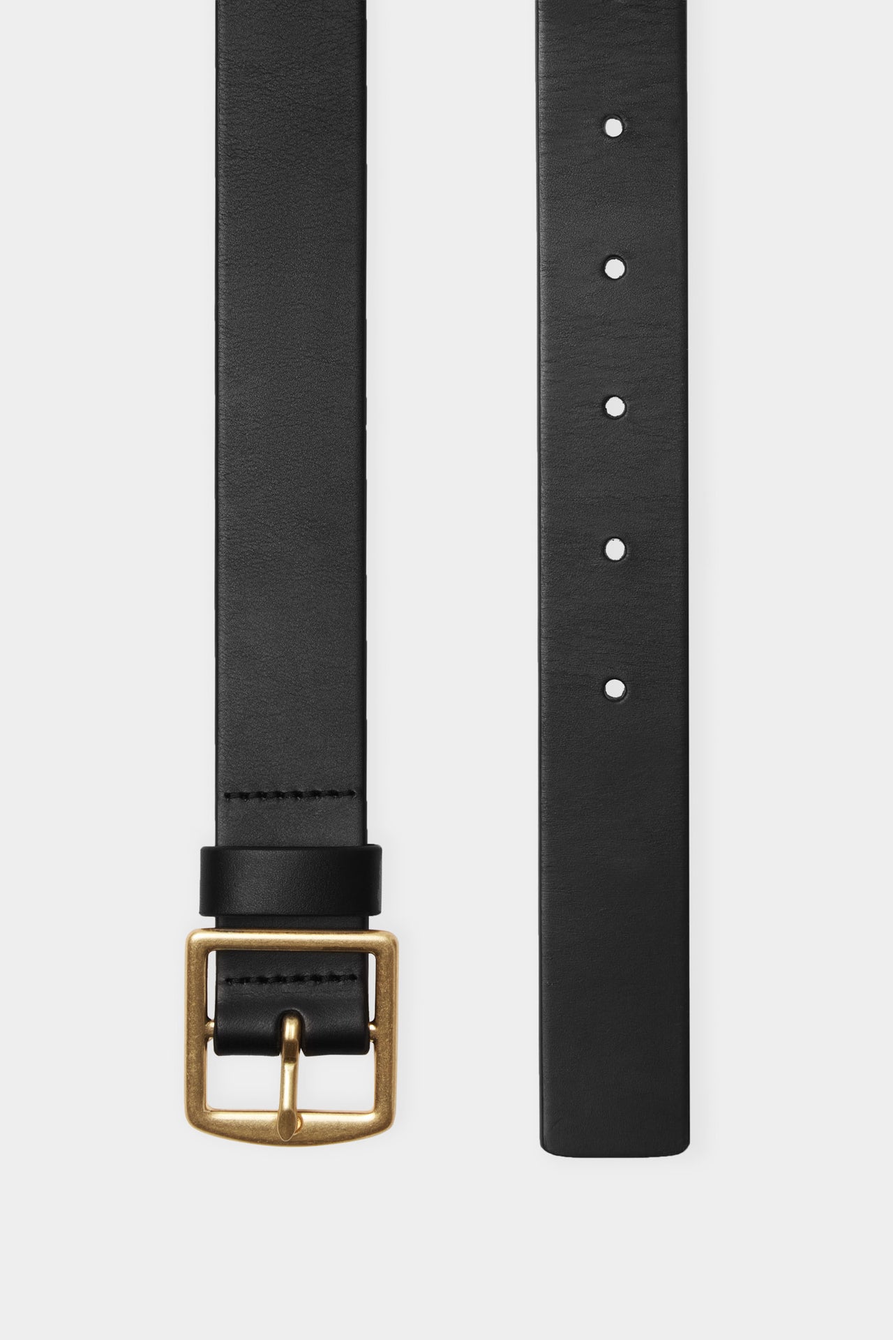 Womens Leather Belt Black/Gold | Assembly Label