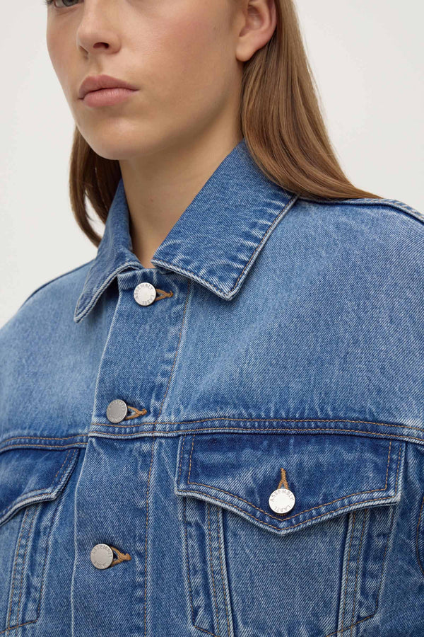 Womens Cropped Denim Jacket