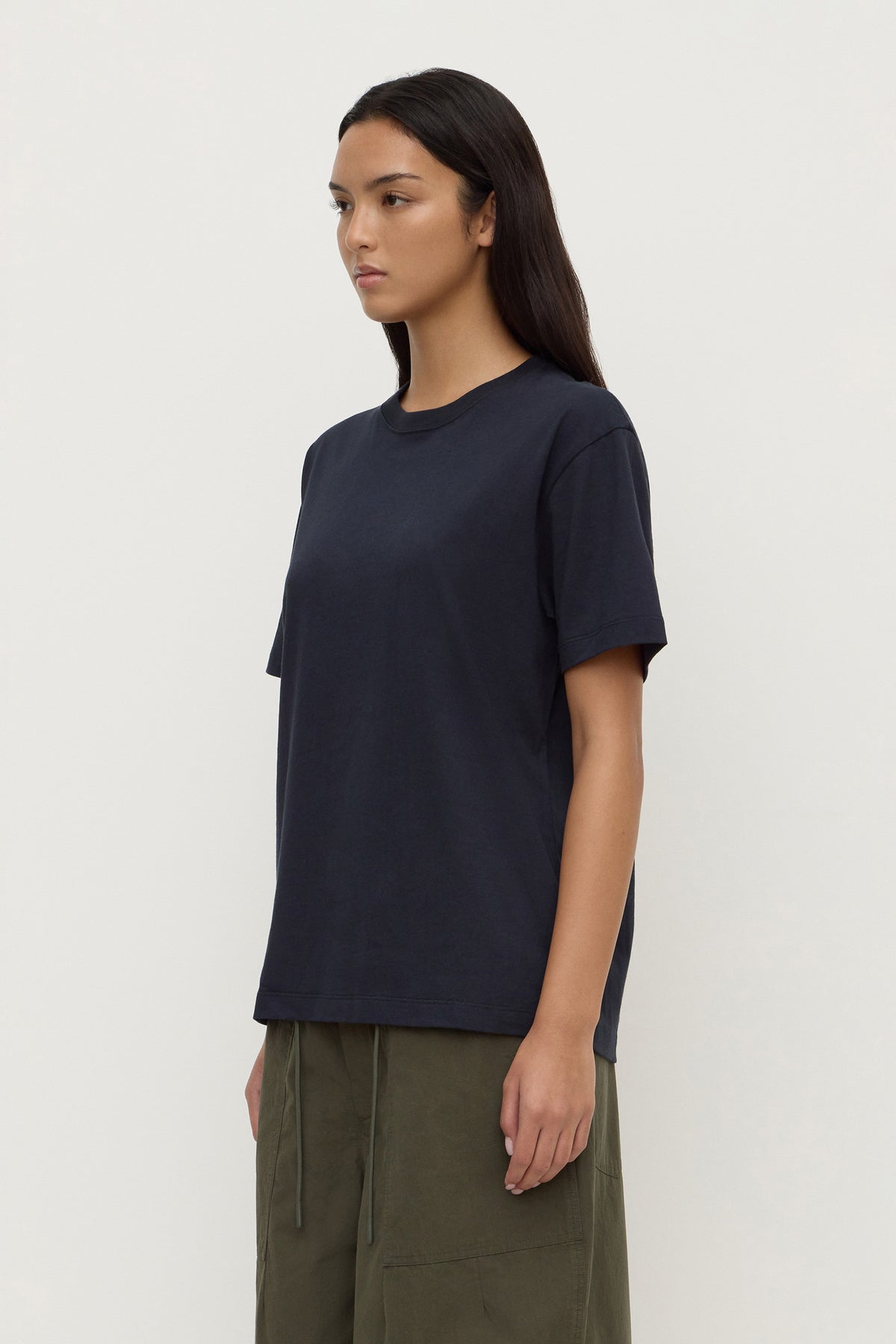 Womens Organic Base Tee True Navy | Assembly Label