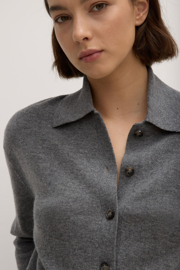 Wool Cashmere Knit Cardigan