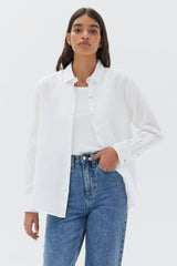 Womens Xander Long Sleeve Shirt White | Assembly Label