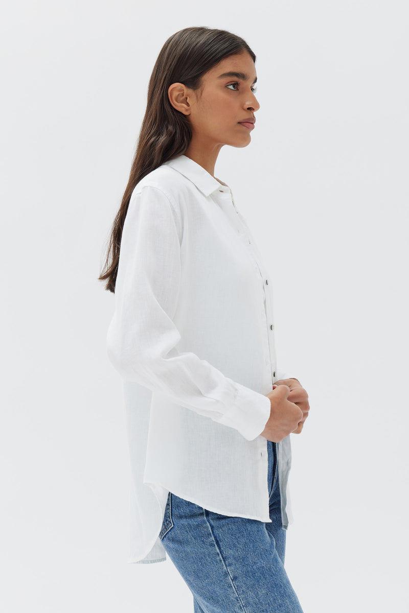 Womens Xander Long Sleeve Shirt White | Assembly Label