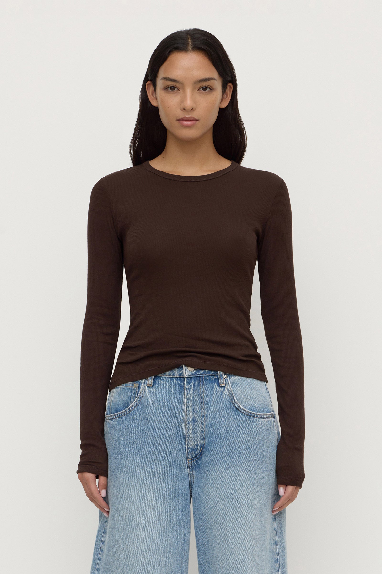 Womens Zali Long Sleeve Tee Ganache | Assembly Label