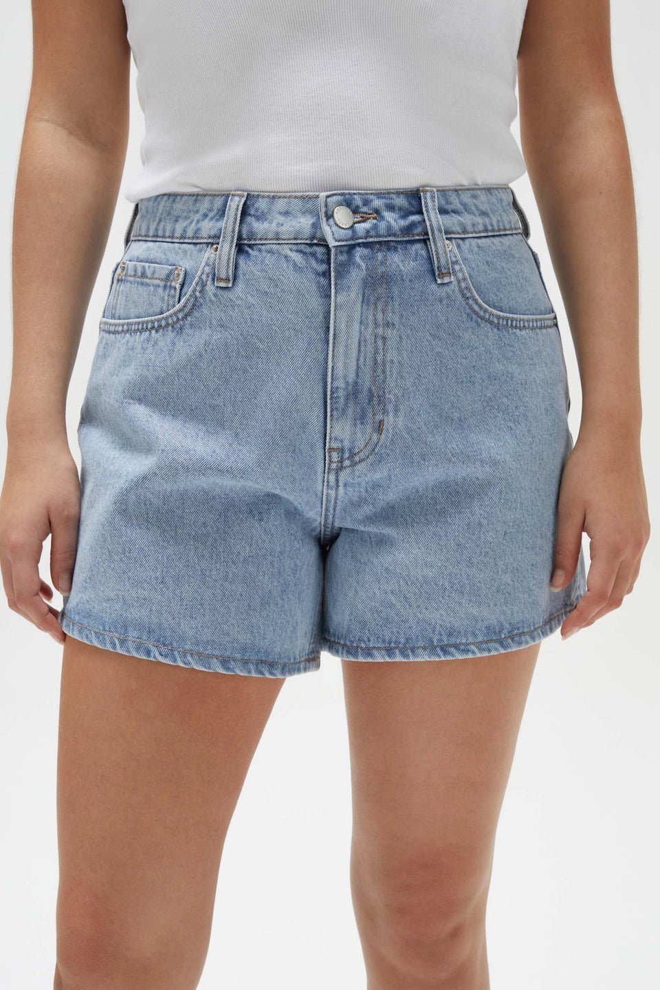 Womens Vintage Denim Short Light Stone | Assembly Label