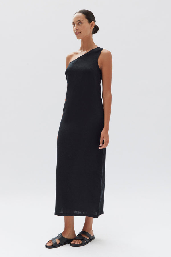 Assembly label linen slip dress best sale black