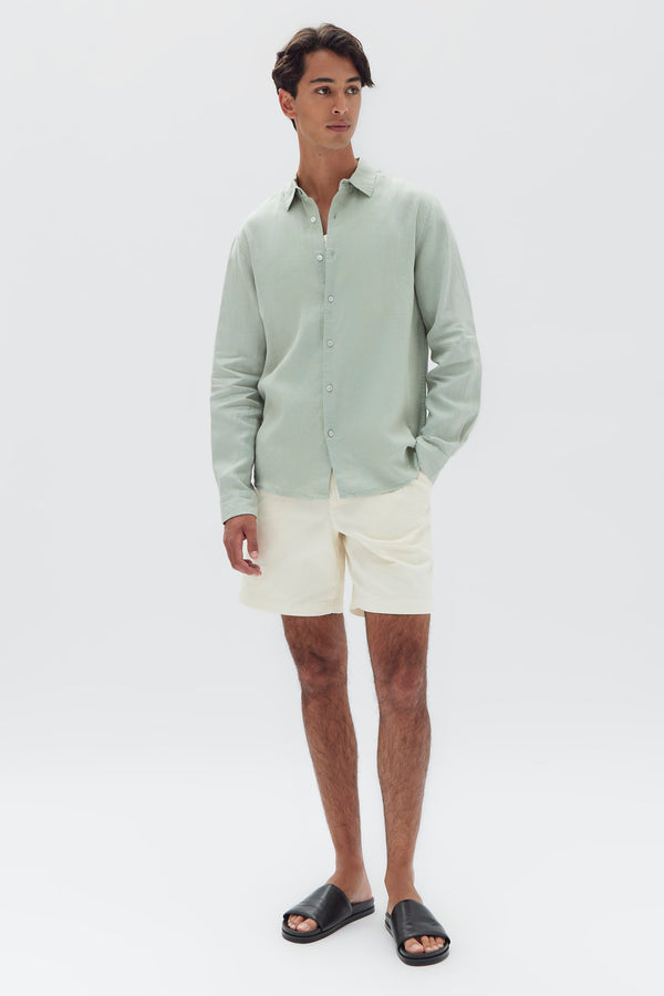 Long sleeve shirt with khaki shorts hot sale