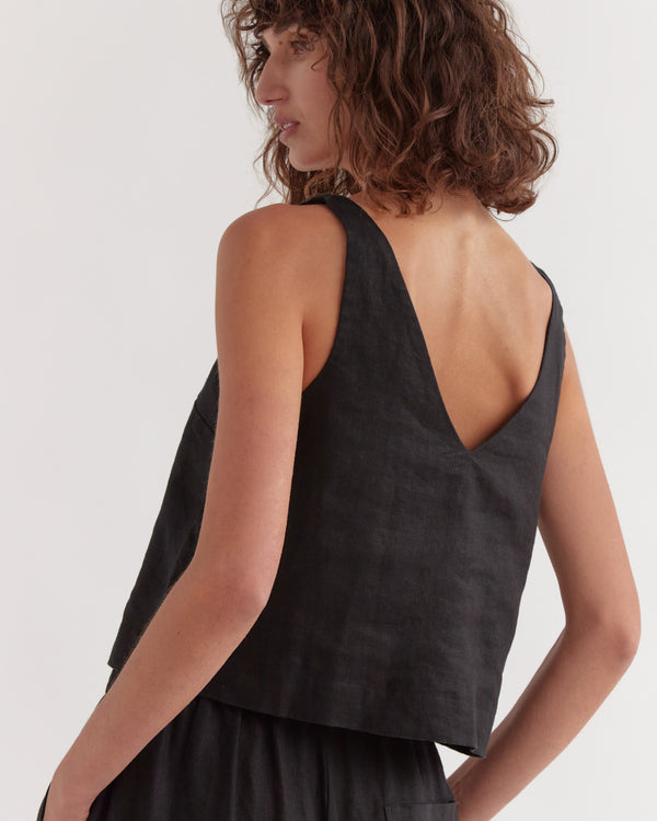Re-Worn Jillian Linen Top