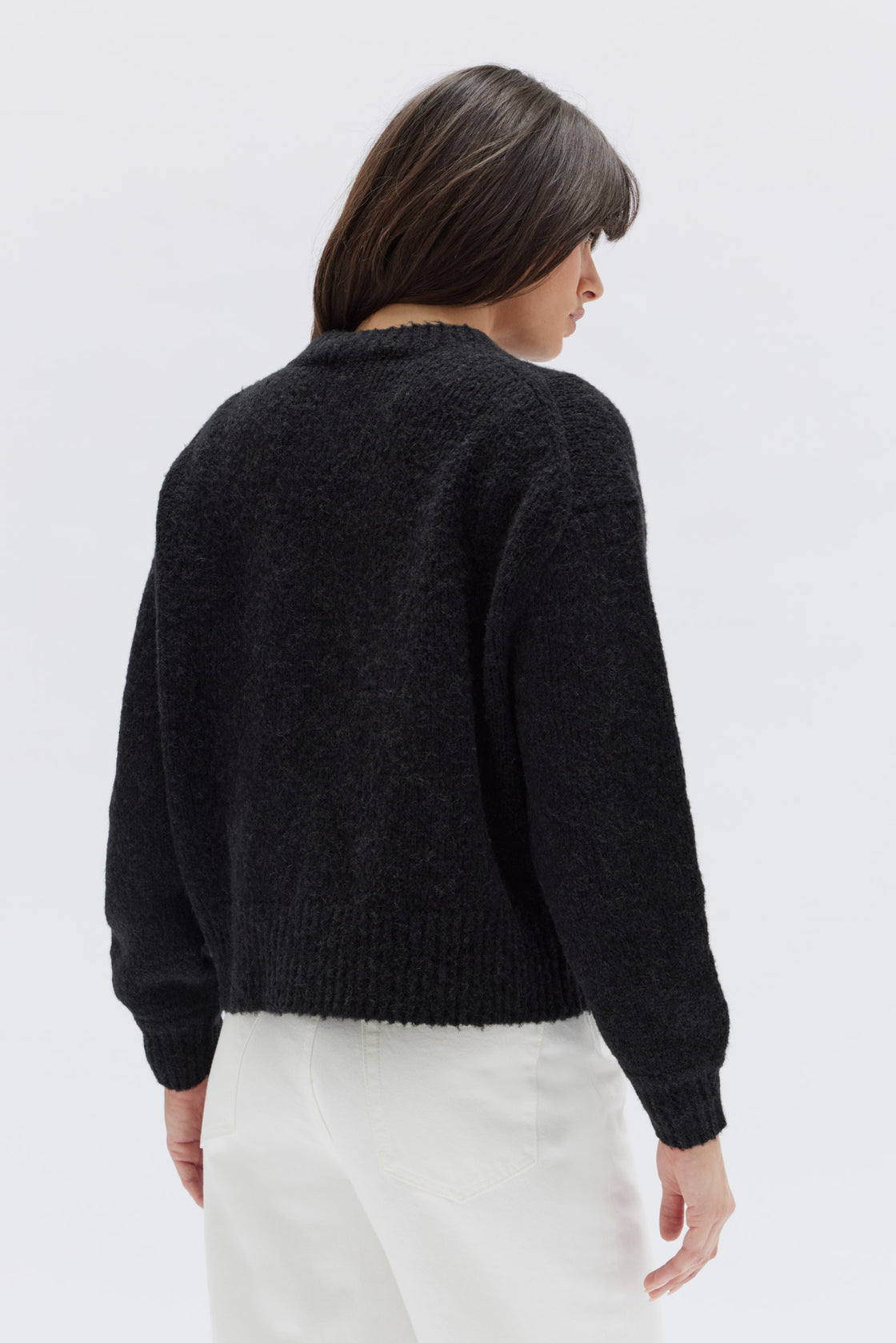 Womens Ava Wool Cardigan Black | Assembly Label