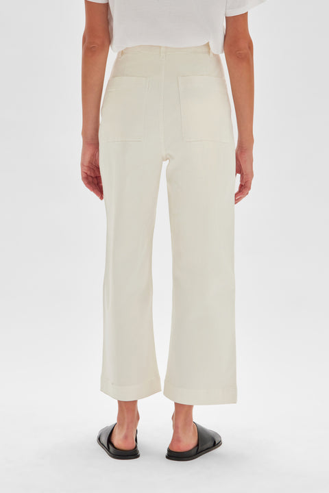 Womens Hana Twill Pant Cream | Assembly Label