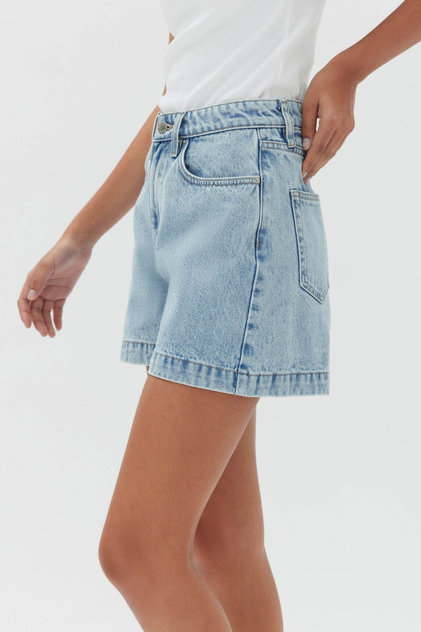 Women's High Waisted Rolled Hem Distressed Jeans Ripped Denim Shorts –  Lookbook Store
