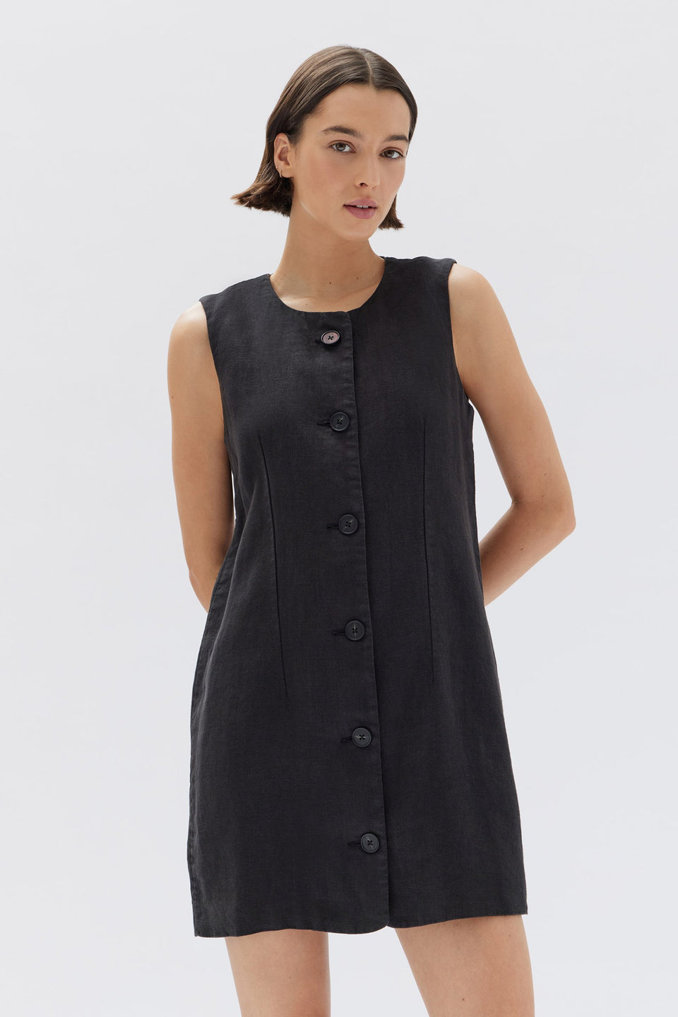 Womens Dresses | Linen Shirt Dress & Womens Knitted Dress | Assembly Label
