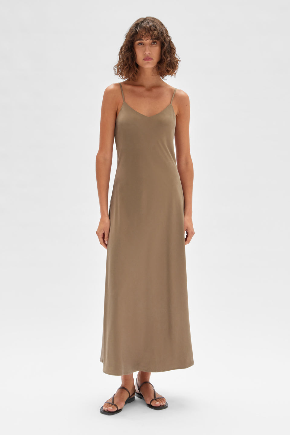 Womens Ena Silk Dress Dune Assembly Label