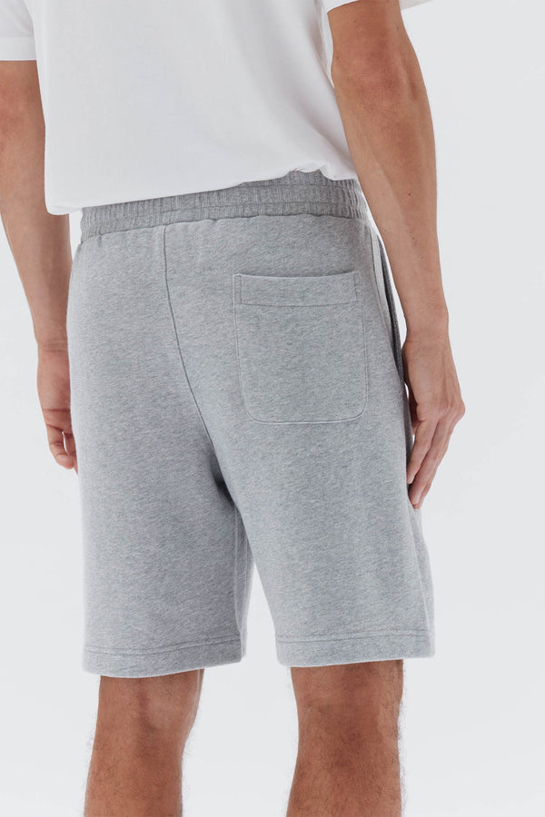 Mens Fleece Short Grey Marle Assembly Label