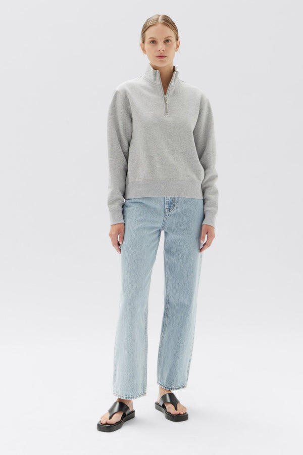 Grey quarter zip women's shop
