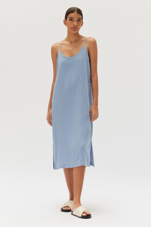 Re-Worn Womens Linen Slip Dress