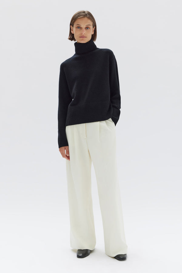 Leanna Wool Cashmere Roll Neck Knit