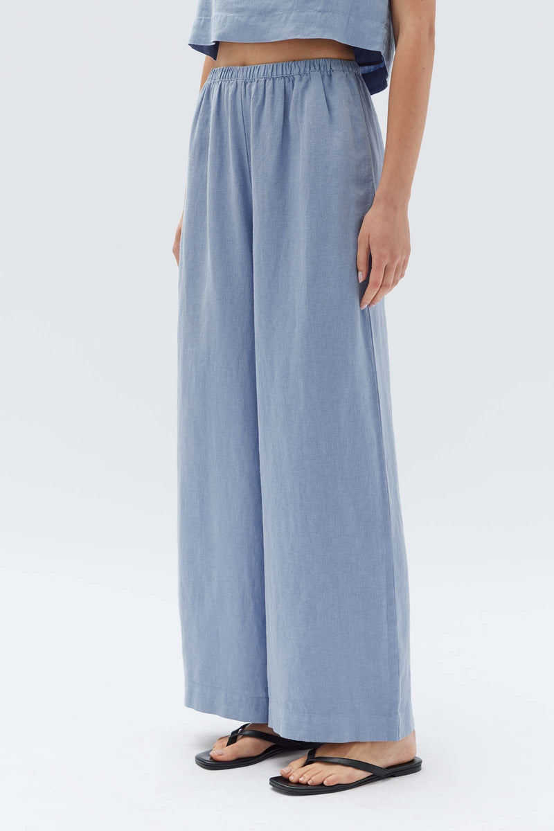 Womens Stella Linen Pant Glacial | Assembly Label
