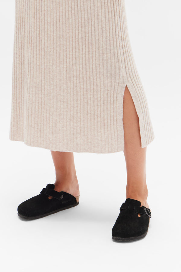 Wool Cashmere Rib Skirt
