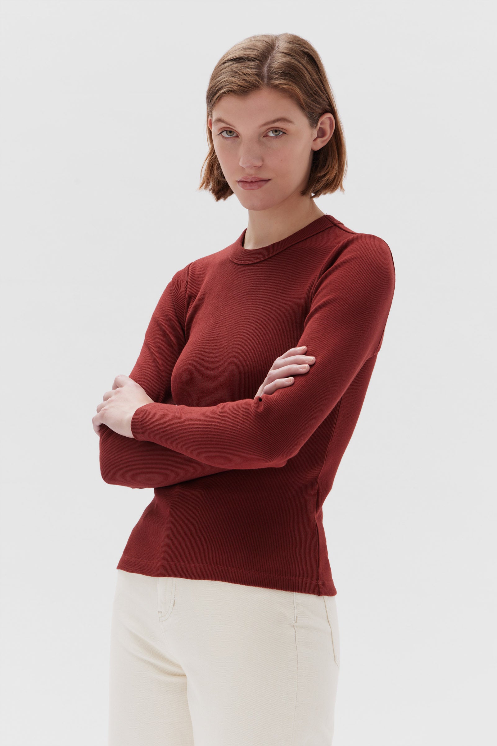 Free Assembly Women's Long Sleeve Fine Rib Turtleneck Top